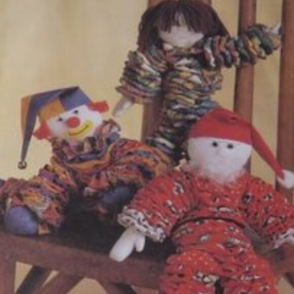 Kwik Sew 2352 Sewing Pattern NEW UNOPENED  Yo Yo Dolls Clown Vintage - Picture 6 of 6